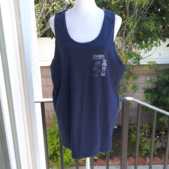 Cabo San Lucas Mexico Men's Tank Top XL Graphic T-Shirt 100% Cotton Distressed - Picture 2 of 5